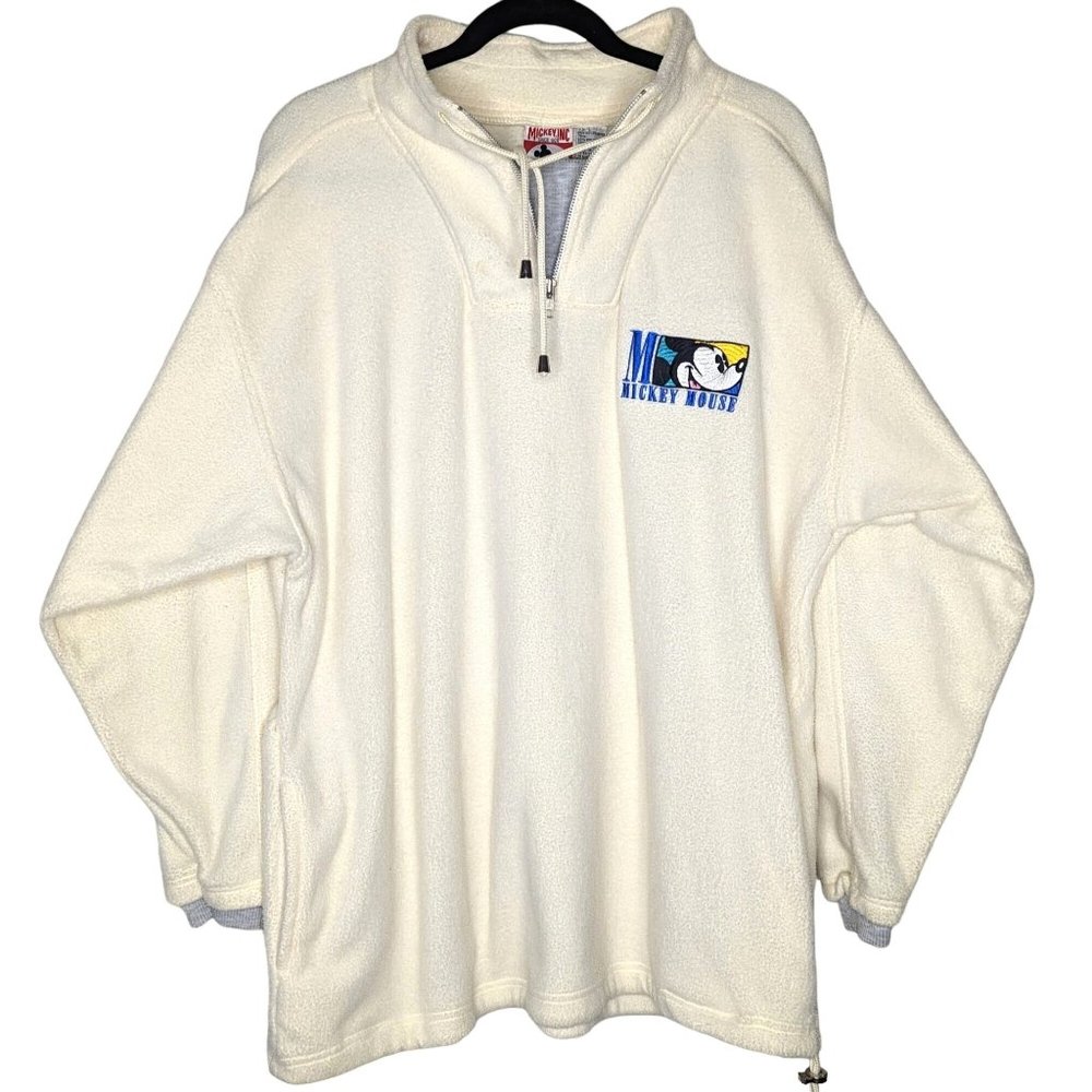 Vintage Mickey, Inc. Long sleeve half zip long sleeve Mickey Mouse Sweatshirt L - Picture 1 of 11